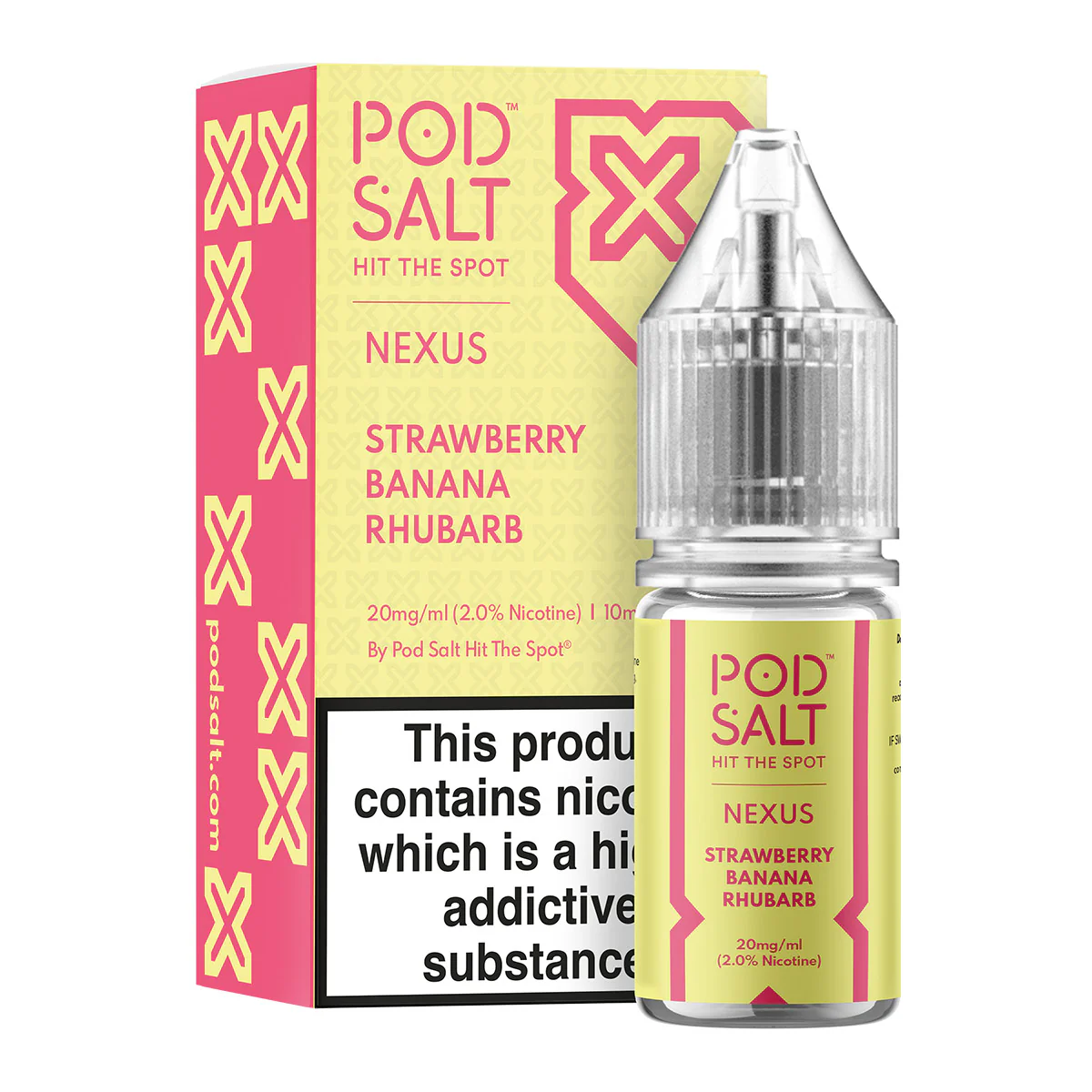 Strawberry Banana Rhubarb Nexus by Pod Salt Nic 10ml - 20mg