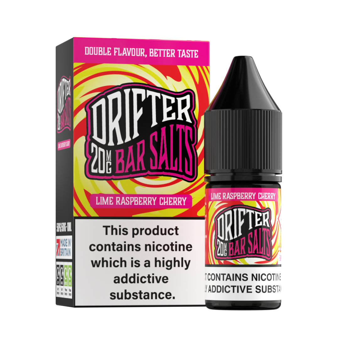 Lime Raspberry Cherry - By Drifter Bar Juice Nic Salt - 10ml -20mg