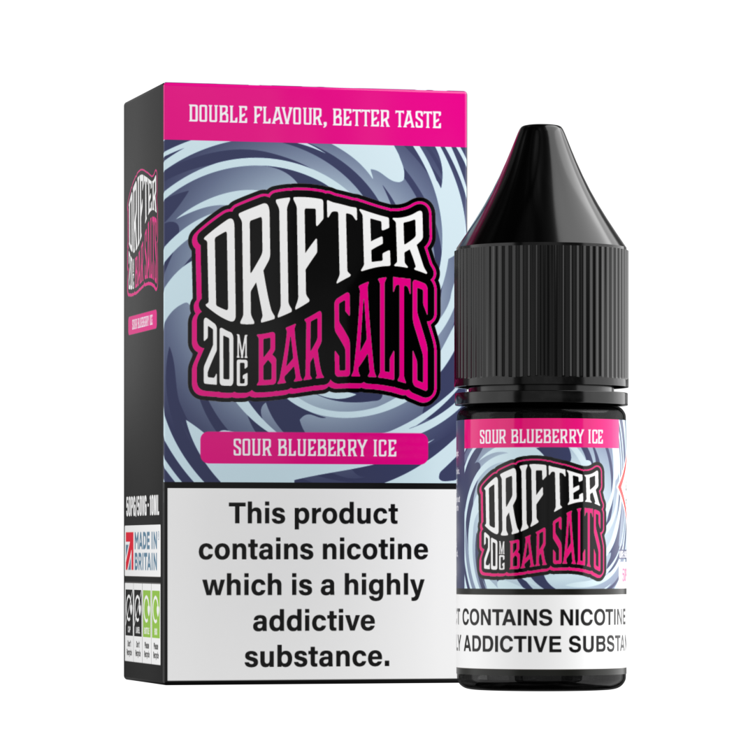 Sour Blueberry Ice - By Drifter Bar Juice Nic Salt - 10ml -20mg