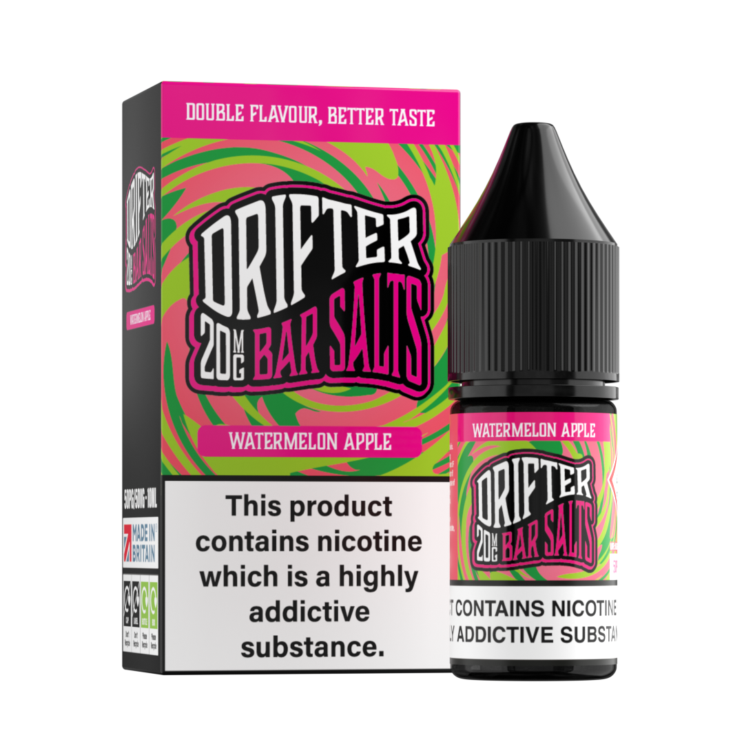 Watermelon Apple - By Drifter Bar Juice Nic Salt - 10ml -20mg