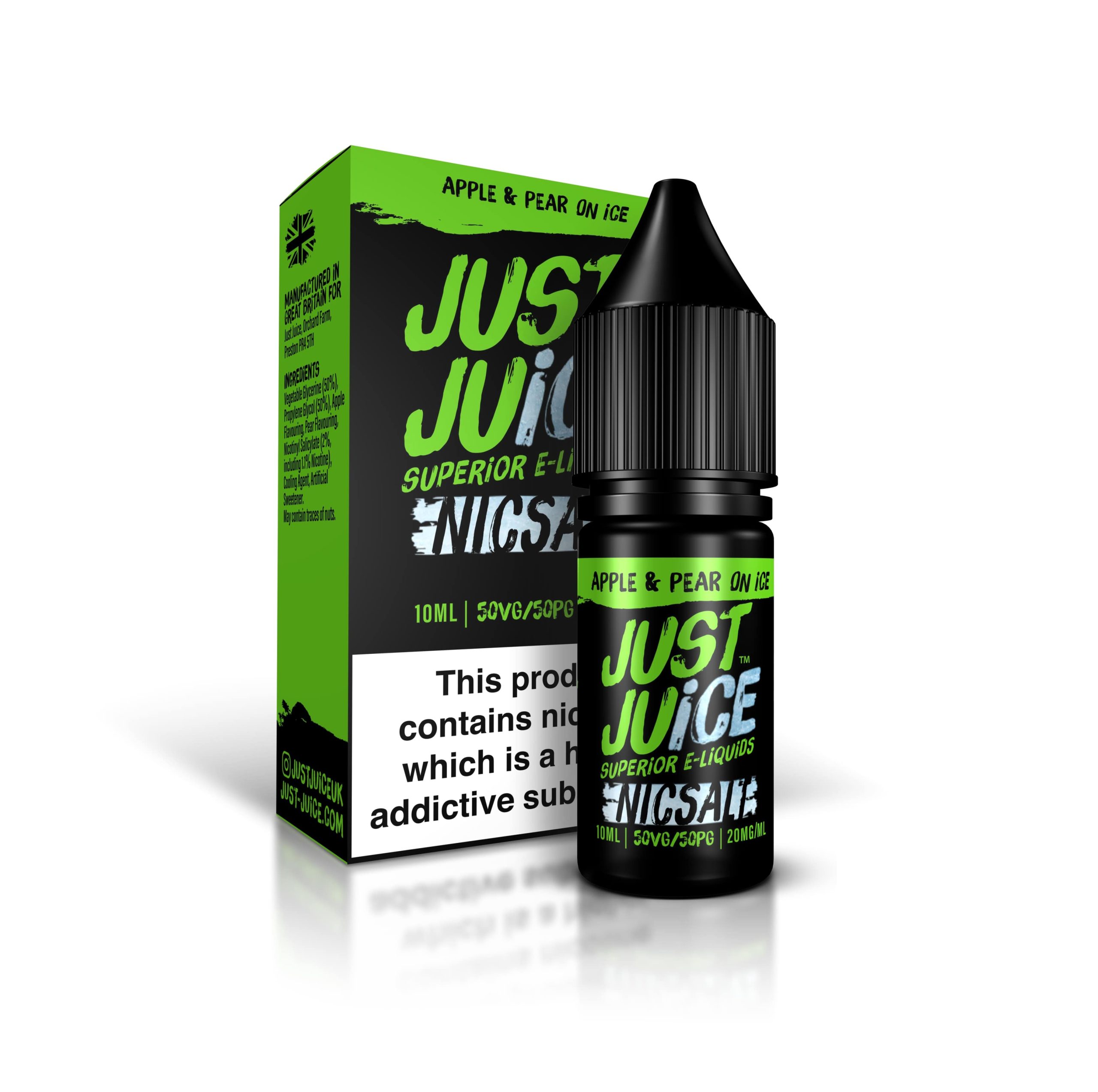 Apple and Pear On Ice - Just Juice - Nic Salt - 10ml - 20mg