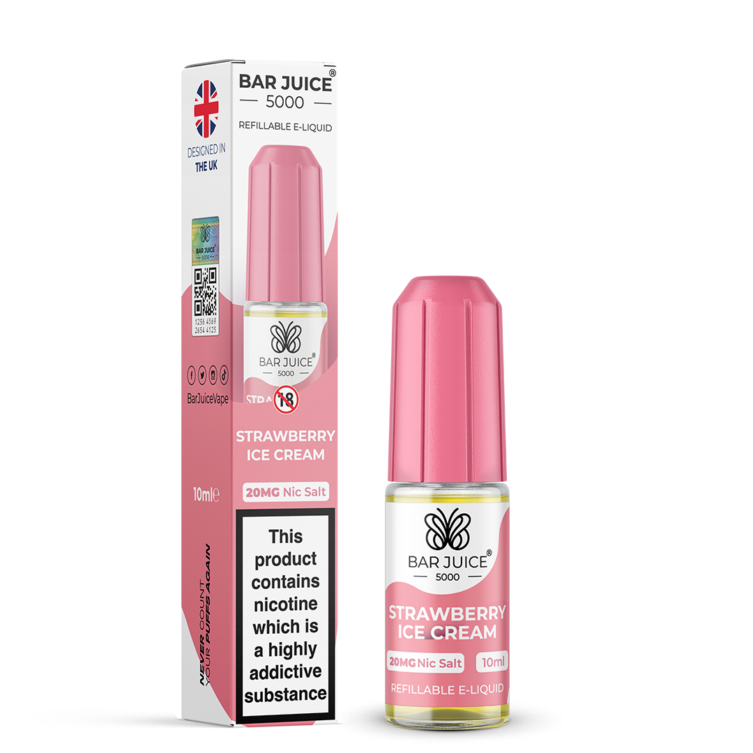 Strawberry Ice Cream Nic Salt Bar Juice 5000 10ML 20MG