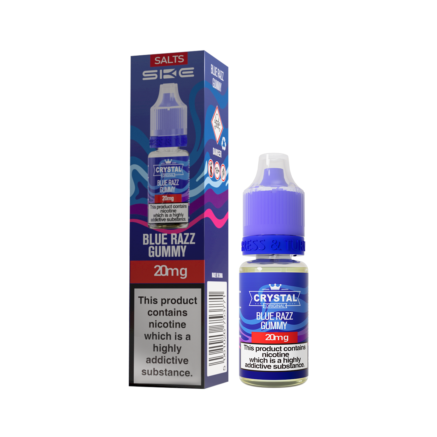 Blue Razz Gummy by SKE Crystal 10ml - 20mg