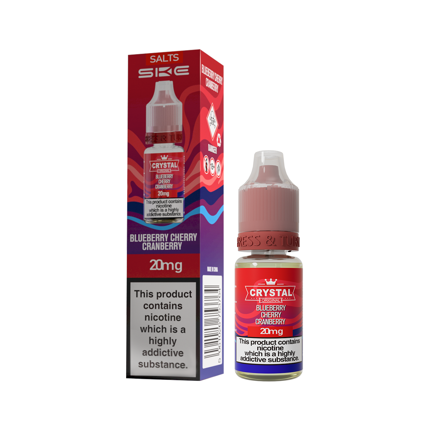 Blueberry Cherry Cranberry by SKE Crystal 10ml - 20mg