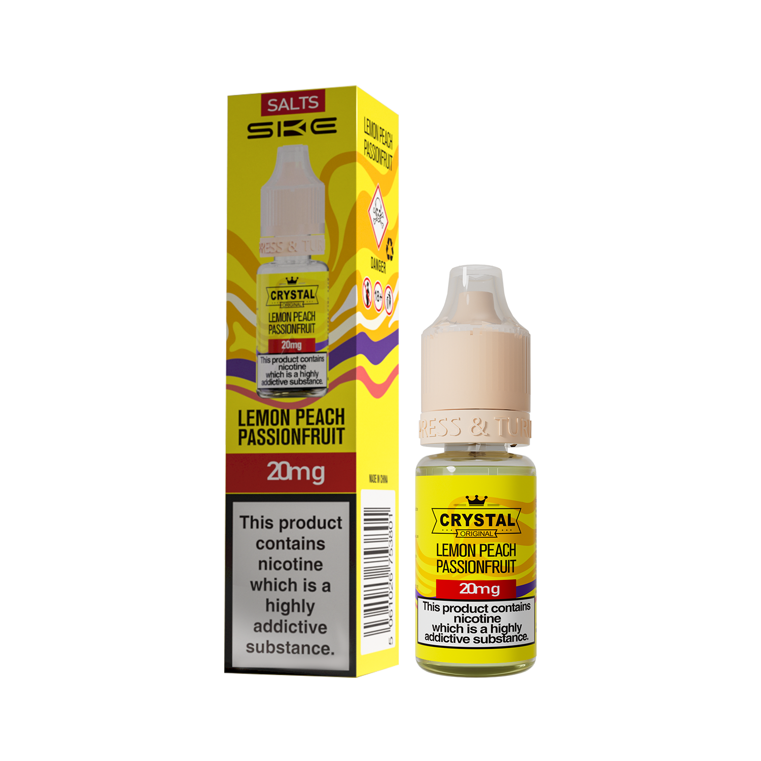 Lemon Peach Passionfruit by SKE Crystal 10ml - 20mg