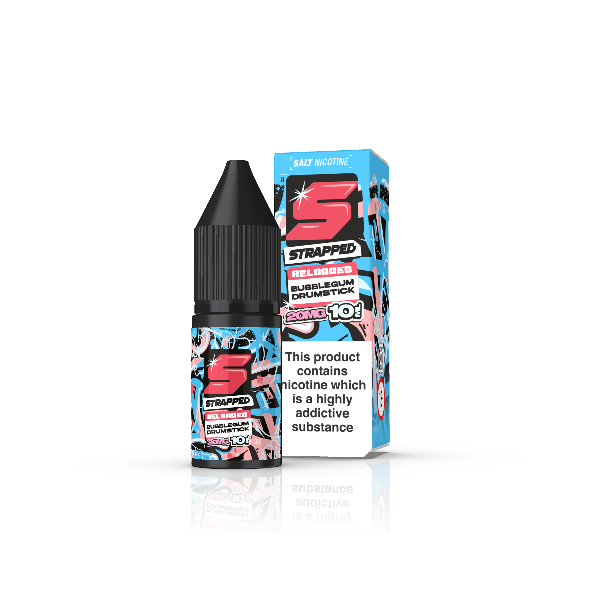 Bubblegum Drumstick by Strapped Reload Nic Salt 10ml - 20mg