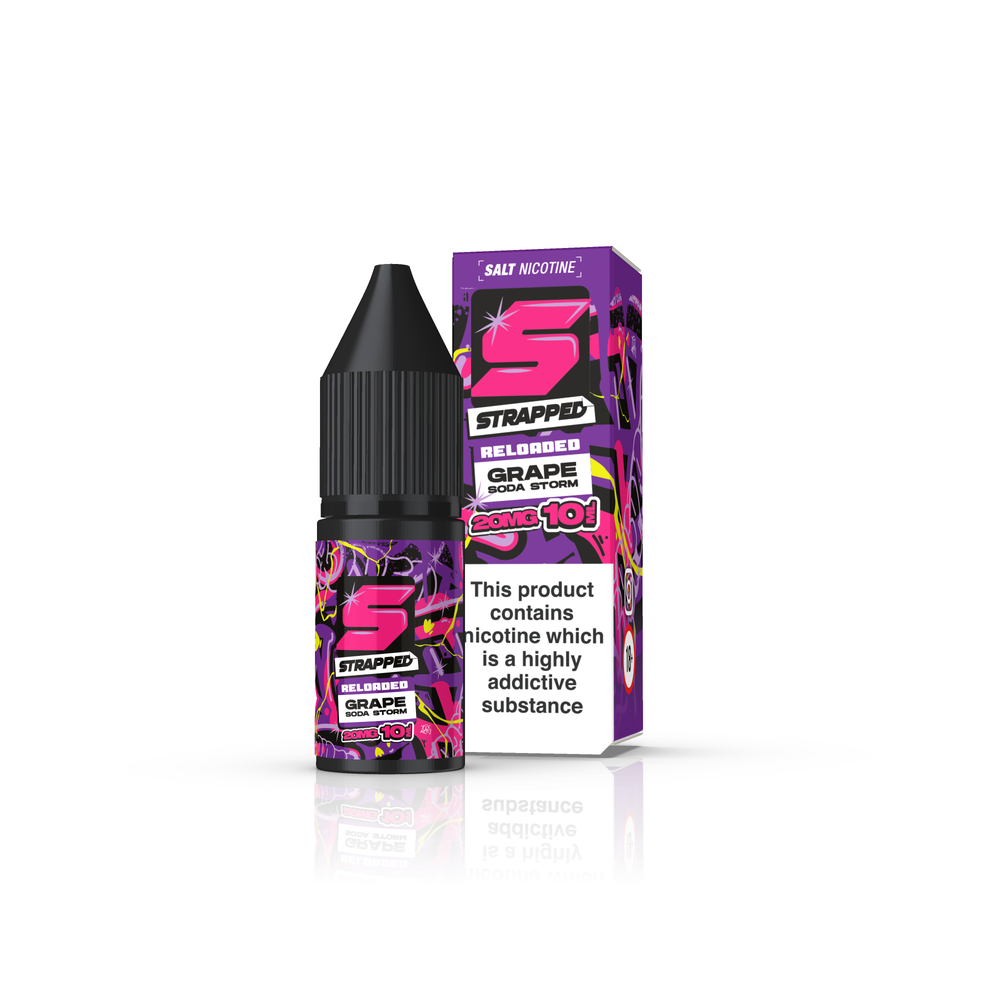 Grape Soda Storm by Strapped Reload Nic Salt 10ml - 20mg
