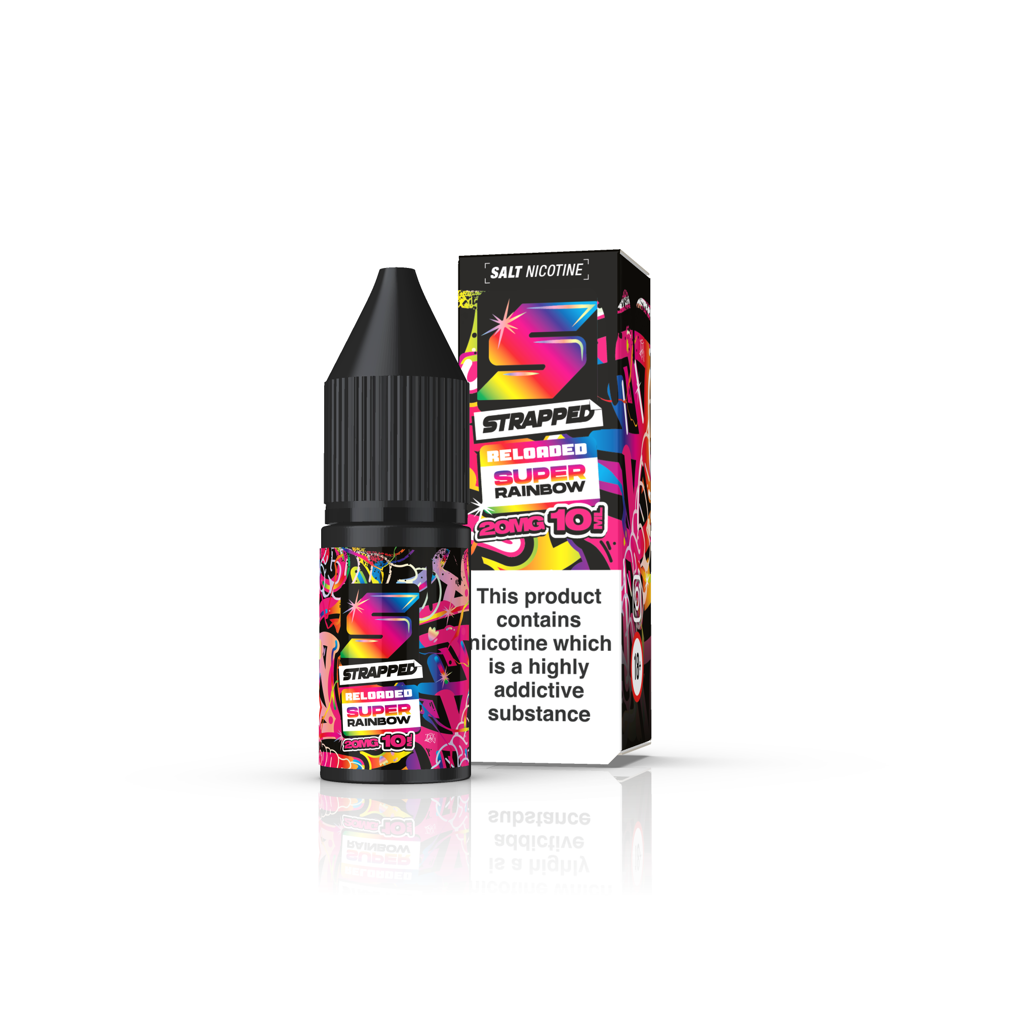 Super Rainbow by Strapped Reload Nic Salt 10ml - 20mg