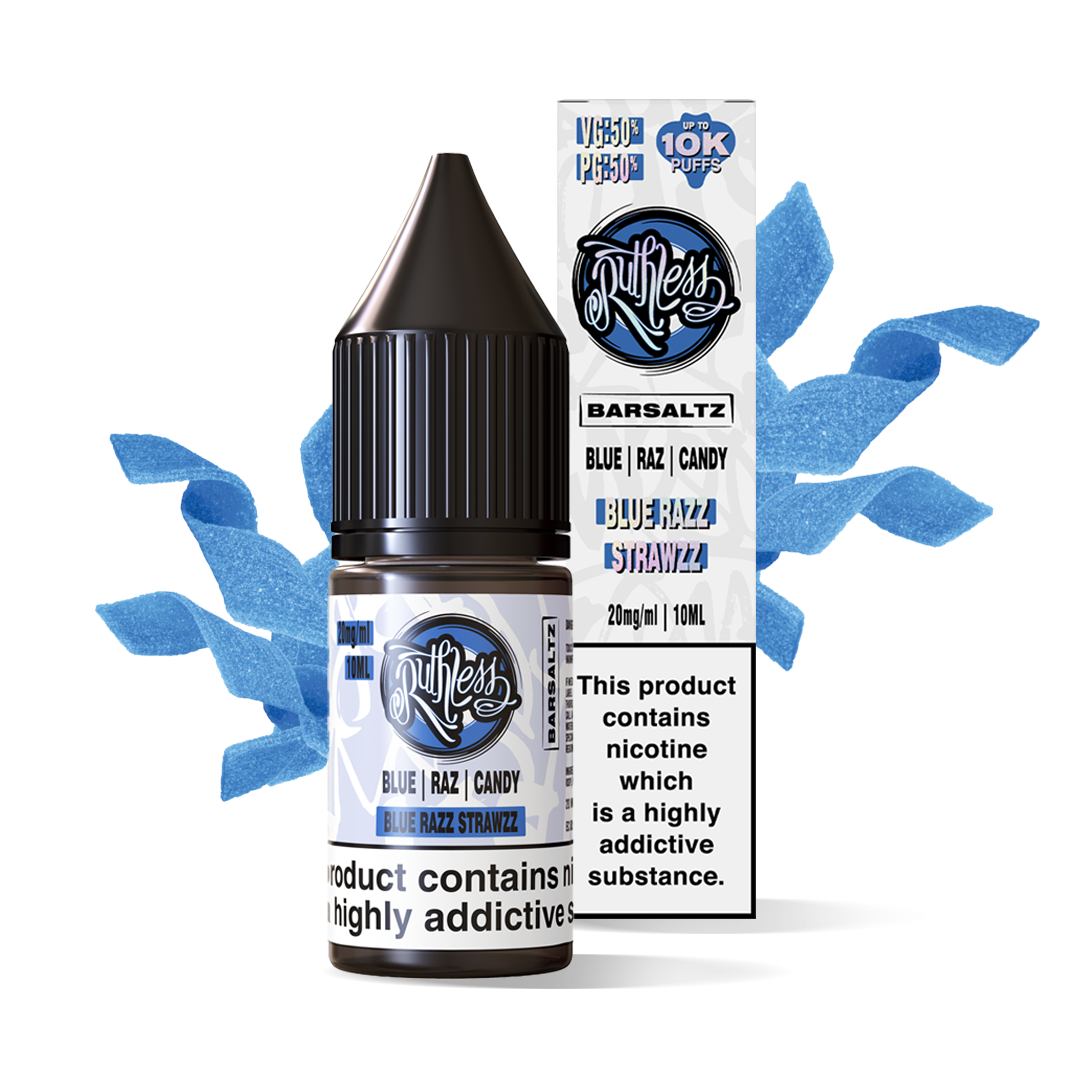 Blue Razz Strawzz Nic Salts by Ruthless BarSaltz 10ml - 20mg