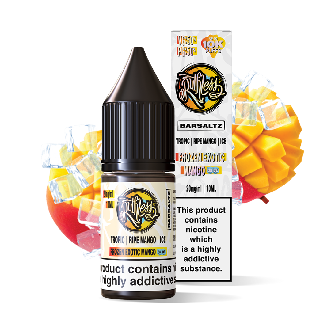 Frozen Exotic Mango Nic Salts by Ruthless BarSaltz 10ml - 20mg