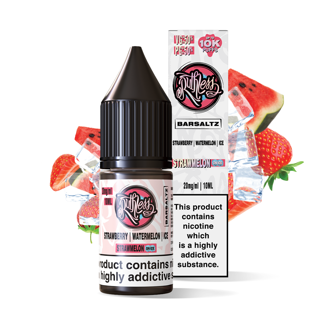 Strawmelon On Ice Nic Salts by Ruthless BarSaltz 10ml - 20mg
