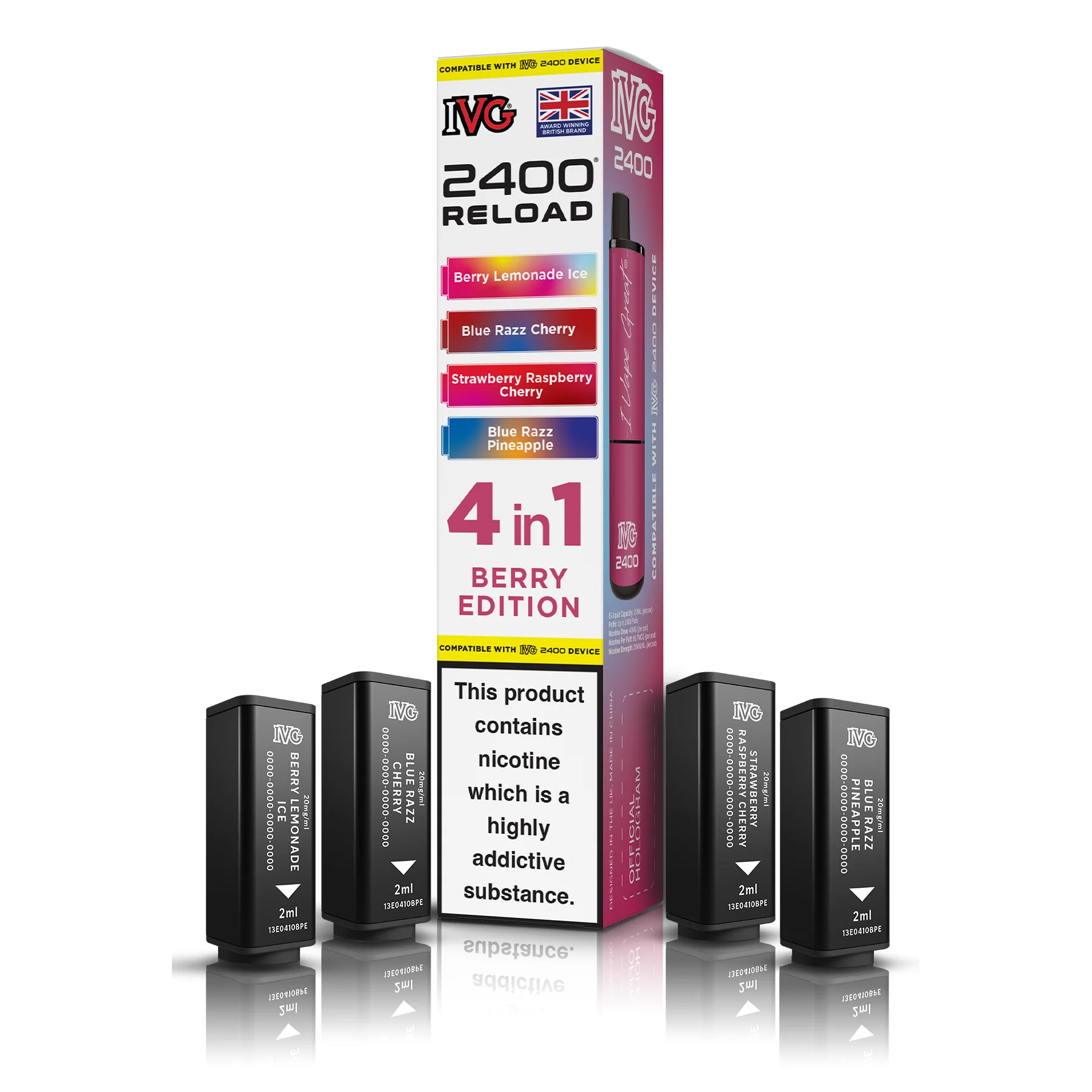 REFILL - IVG 2400 4 In 1 - Berry Edition - Reload Pods