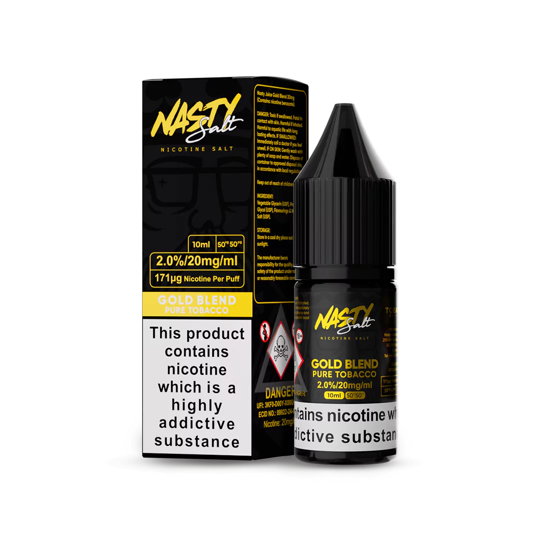 Gold Blend - Nic Salt E-Liquid by Nasty Juice 10ml - 20mg