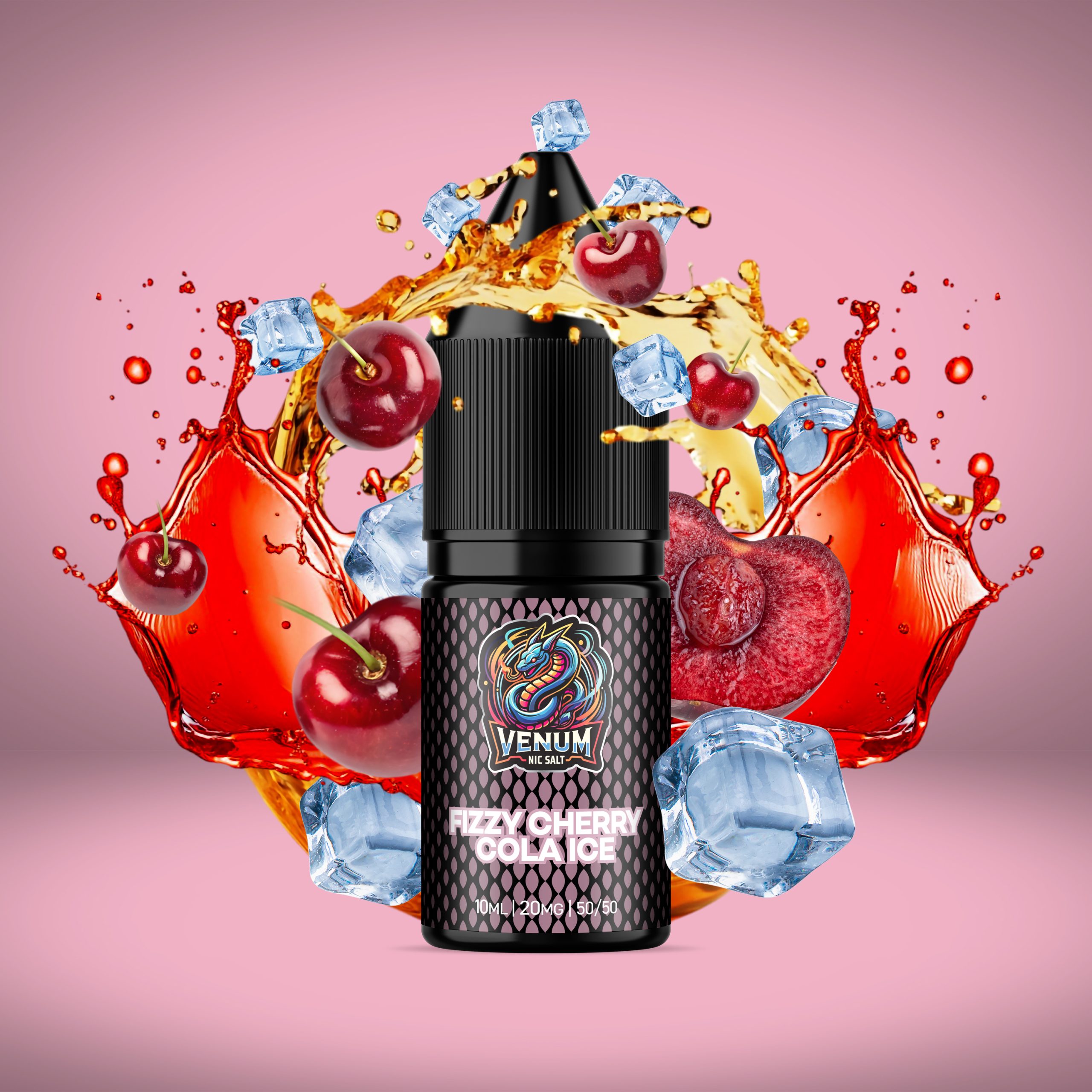 Fizzy Cherry Cola Ice Nic Salts E-Liquid by Venum Salt 10ml - 20mg