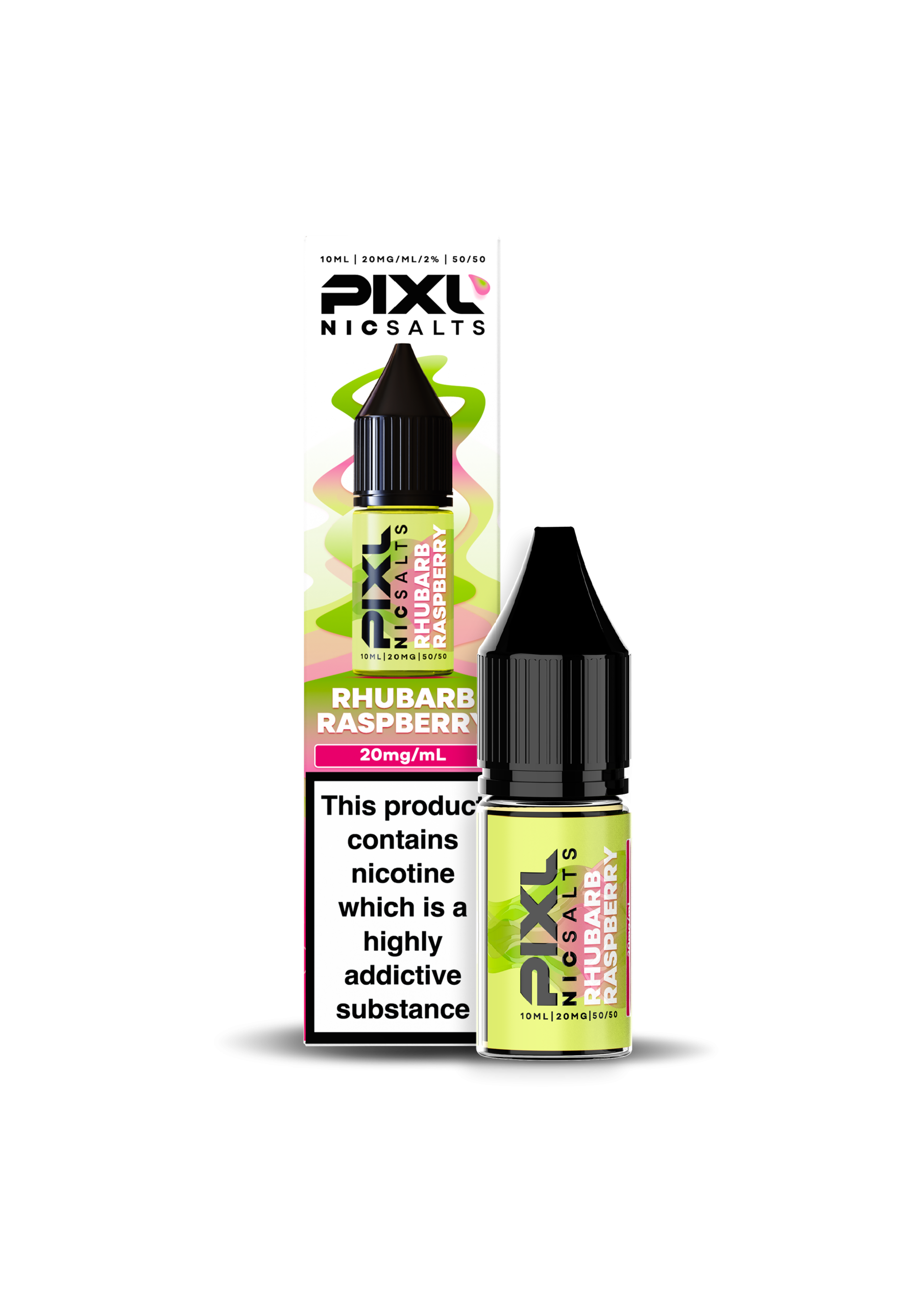 PIXL Nic Salt E-Liquid Rhubarb Raspberry 10ml – 20mg