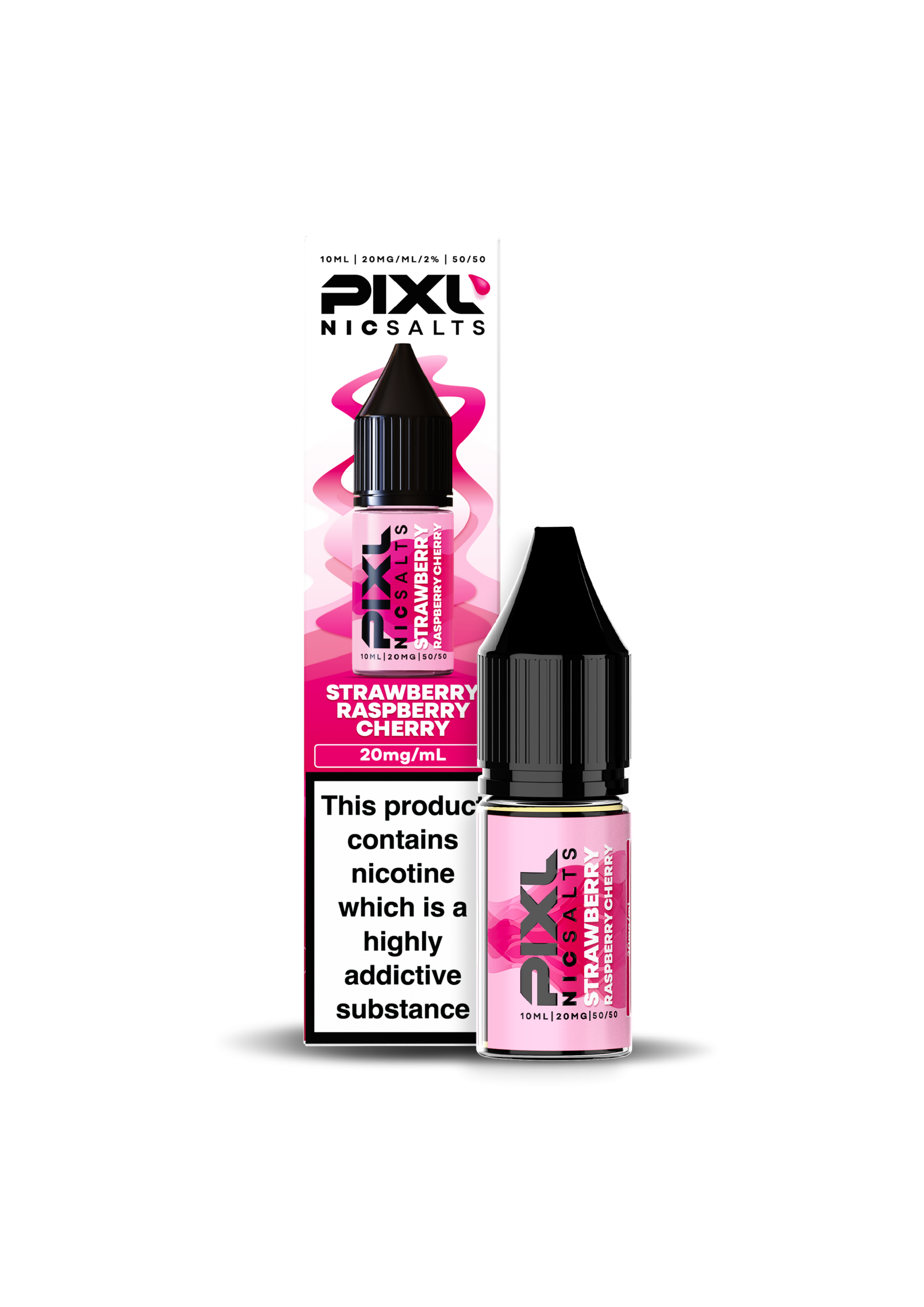 PIXL Nic Salt E-Liquid Strawberry Raspberry Cherry 10ml – 20mg
