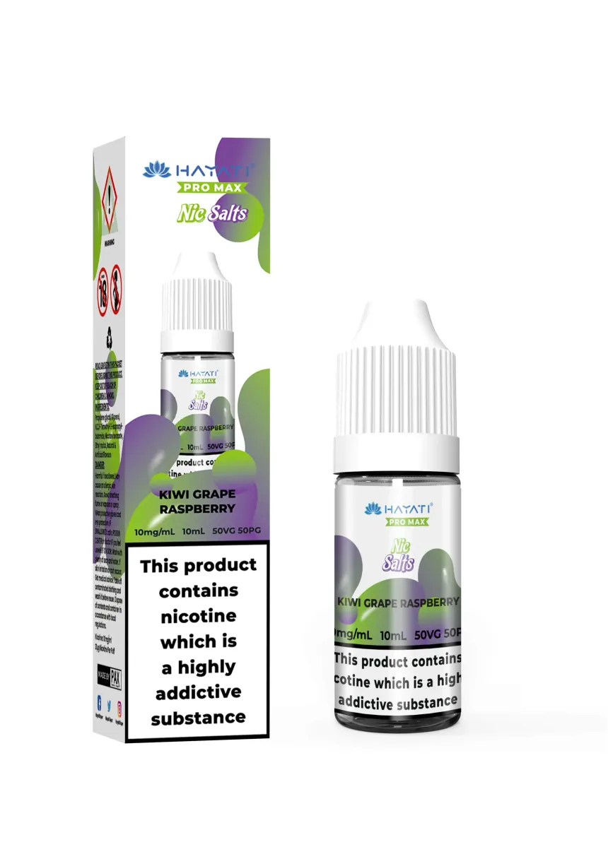 Hayati Pro Max Nic Salts 20mg 10ml - Kiwi Grape Raspberry